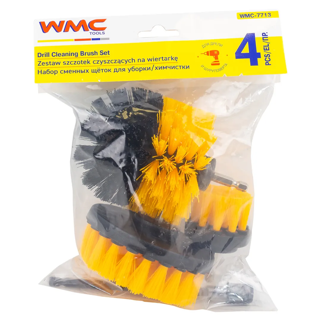Щетки сменные для уборки, химчистки автомобиля, набор 4 пр.  ...WMC TOOLS WMC-7713