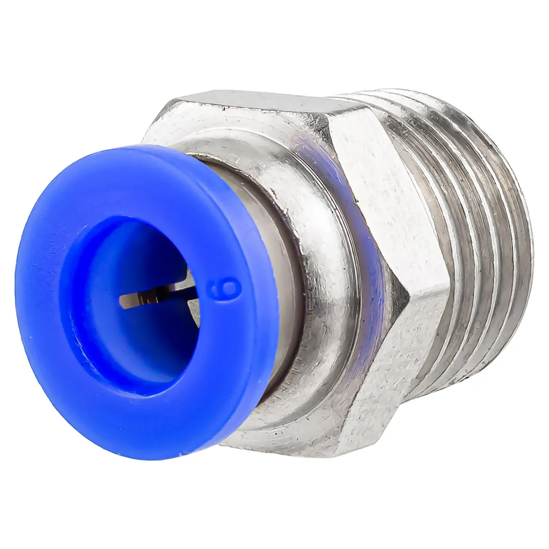 Фитинг для пластиковых трубок 6мм с наружной резьбой 1/4" Forsage F-SPC06-02