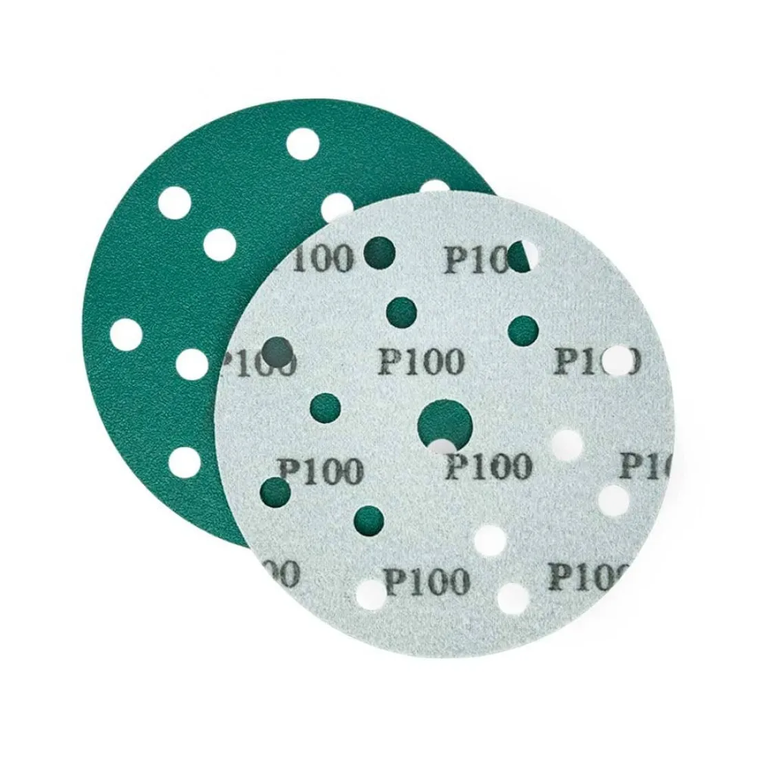 Диск шлифовальный зеленый D150 мм P100 Velcro (тип зерна – цирконий) 15 отверстий  ...Гамматест SL312GP100