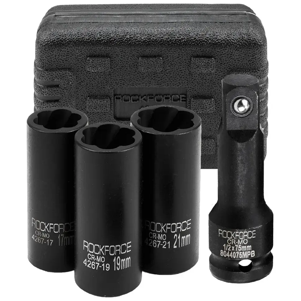 Головки ударные двухсторонние, набор 4пр., 1/2" (6гр.) RockFORCE RF-4267