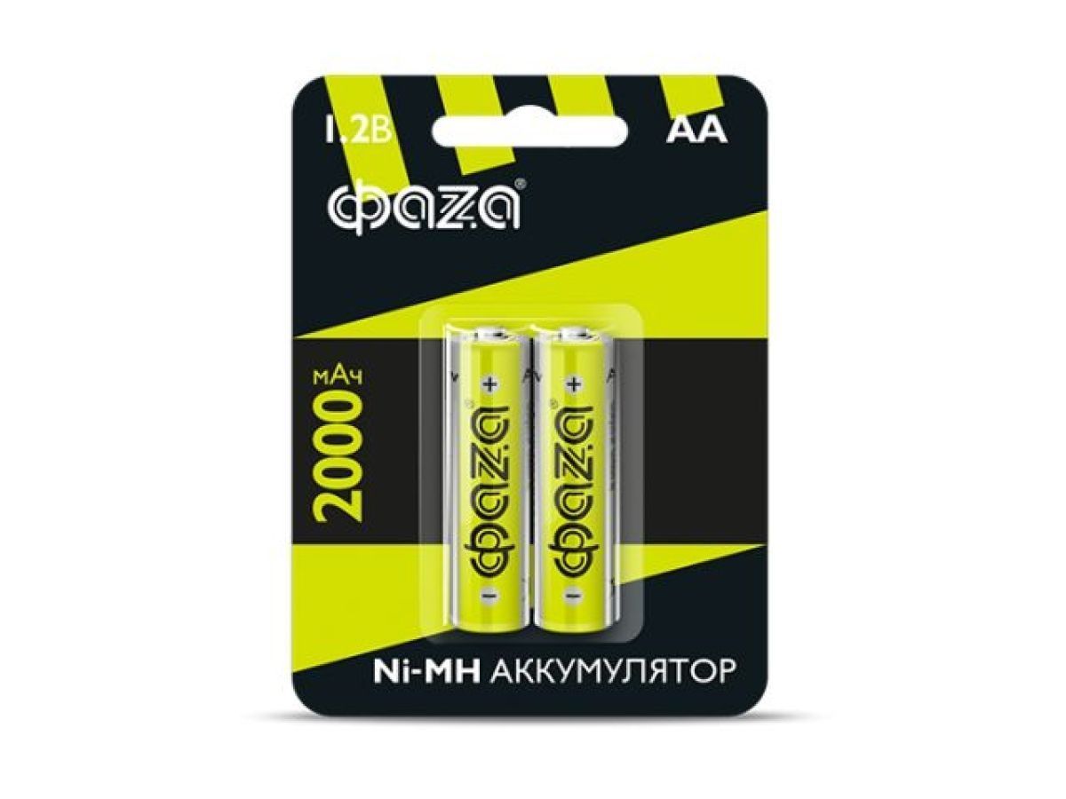 Аккумулятор AA 2000 мАч 1.2В, блистер 2шт. ФАZА 5002975