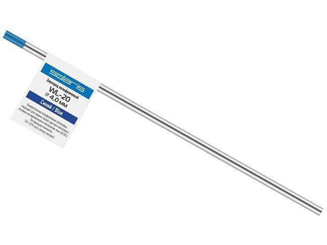 Электрод вольфрамовый синий WL-20, Ф 4.0 mm (1 шт)  SOLARIS WM-4515