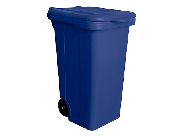 Контейнер для мусора пластик. 120л с педалью (синий)  БЗПИ 830113