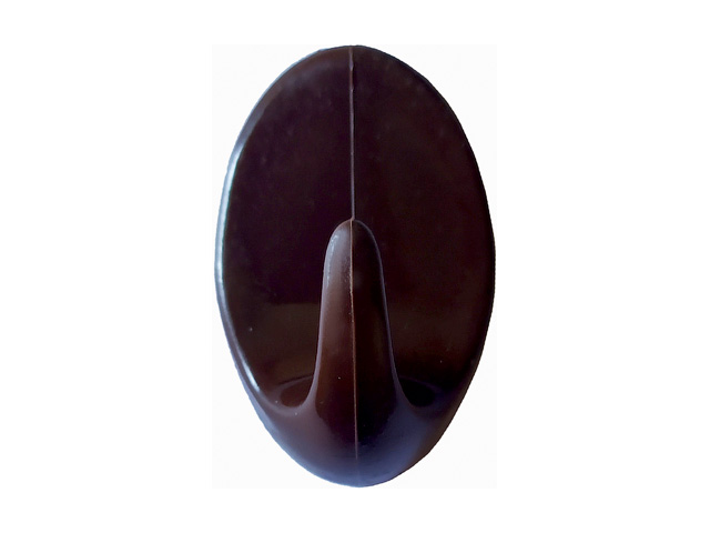 Крючок-вешалка самоклеющийся, однорожковый, 5 шт., шоколад (h=50 mm, b=31 mm)  ...GARDENPLAST 28004