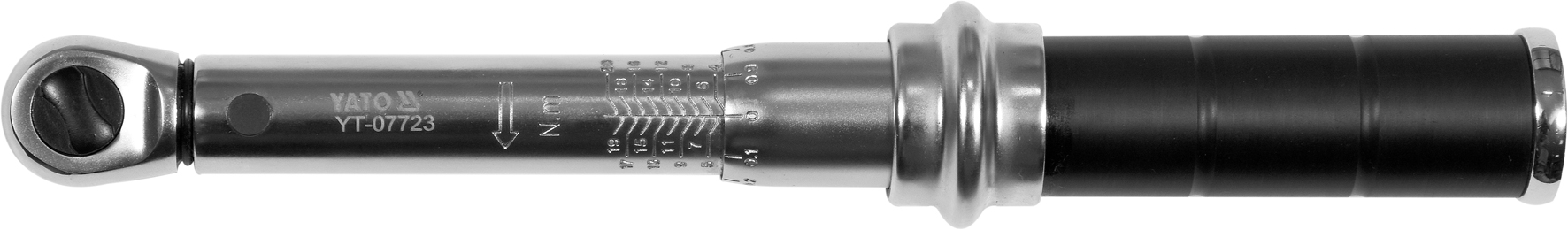 Ключ динамометрический  1/4" 268-288mm (4-20Nm)  YATO YT-07723