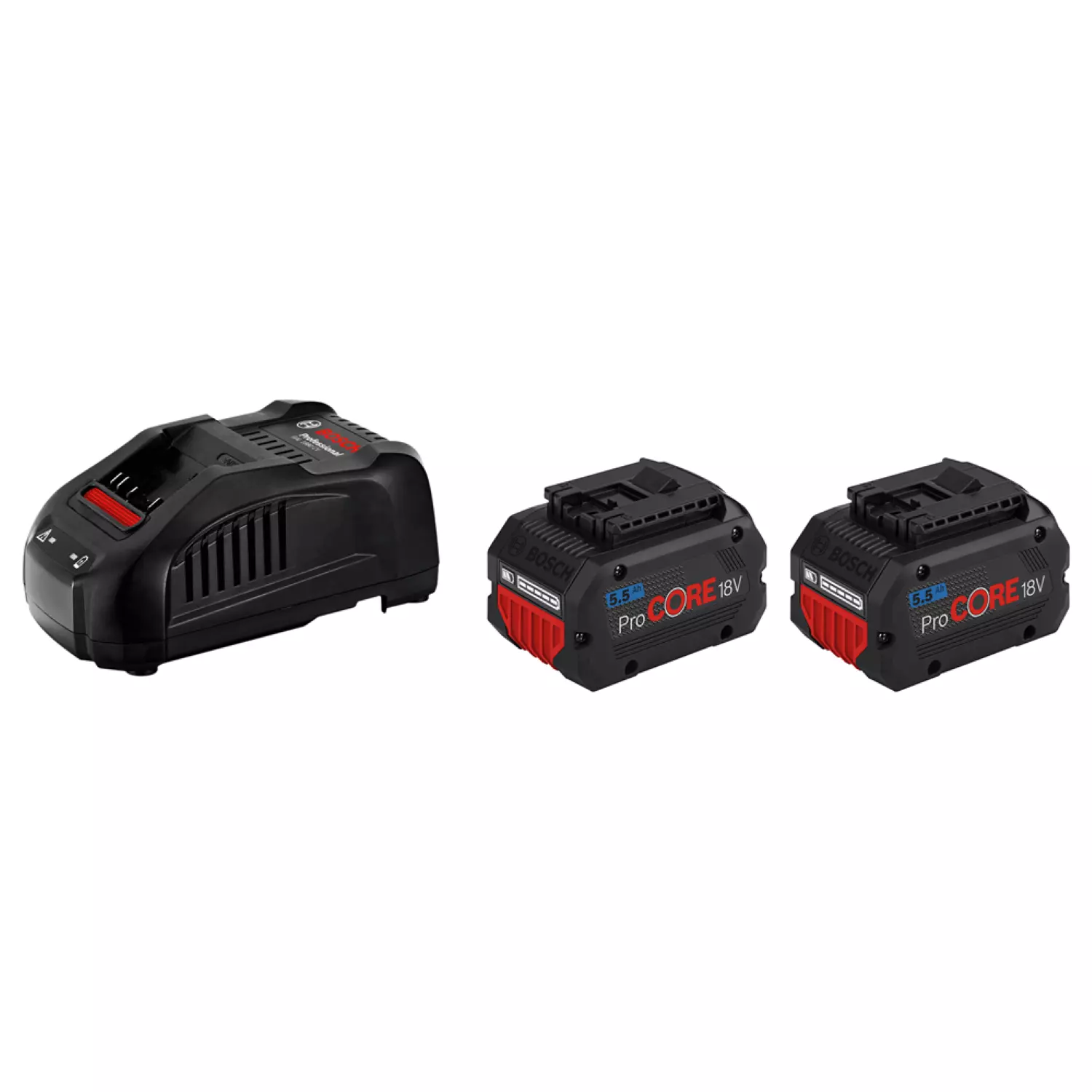 Аккумулятор StarterSet ProCORE 18 В 2х5.5 Ah Professional (2 шт) + зарядное GAL 1880CV, BOSCH 1.600.A02.14C