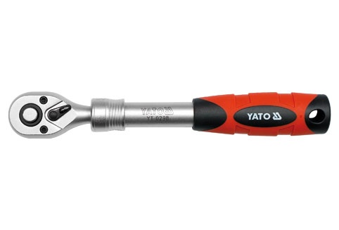 Ключ трещоточный для головок телескопический 3/8" T72 L215-315 мм.  ...YATO YT-0298