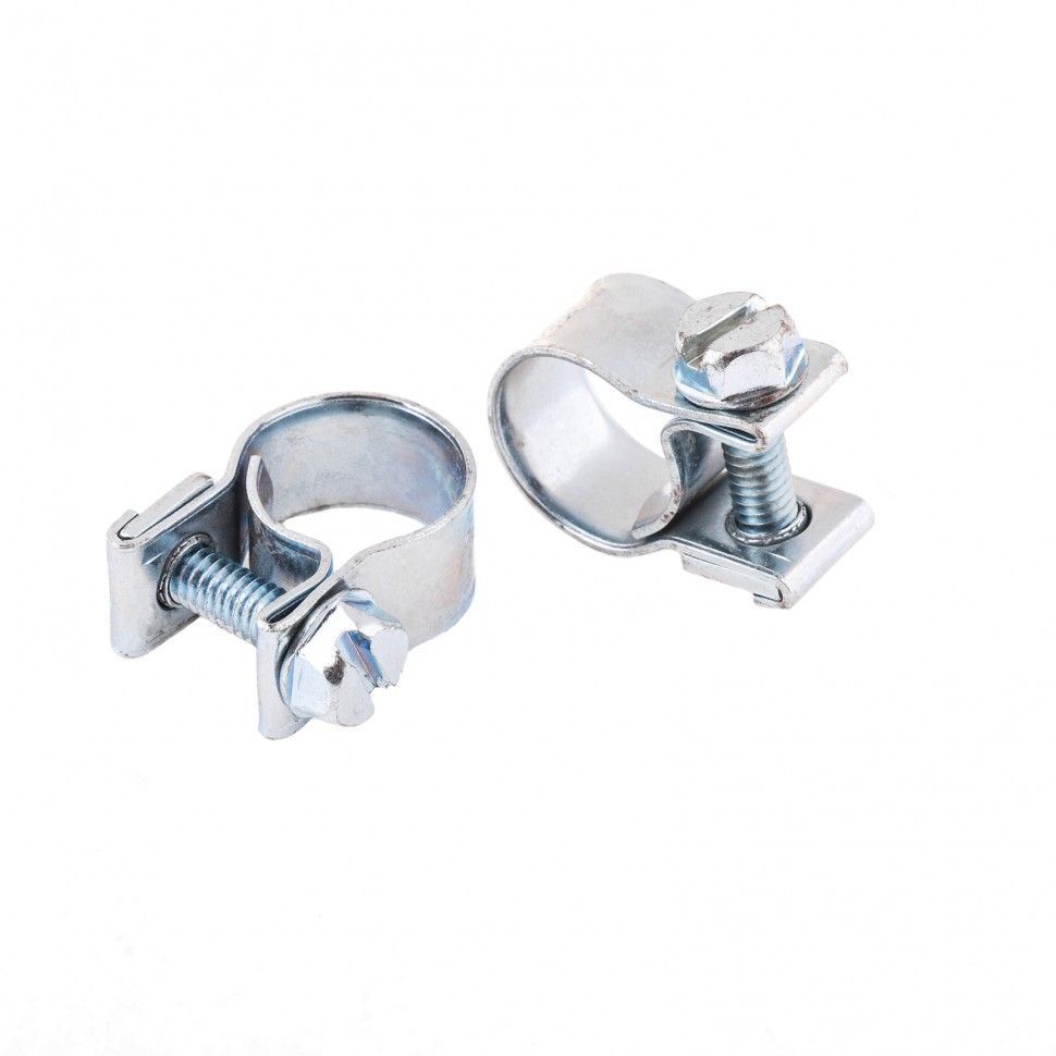 Хомуты металлические, MINI 10-12 мм, ширина 9 мм, винтовые, W1, 2 шт. Сибртех 47503