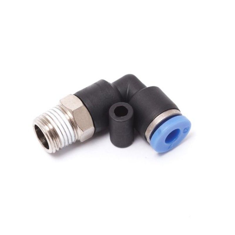Фитинг угловой для пластиковых трубок 6мм с наружной резьбой 1/8" Rock FORCE RF-SPL06-01
