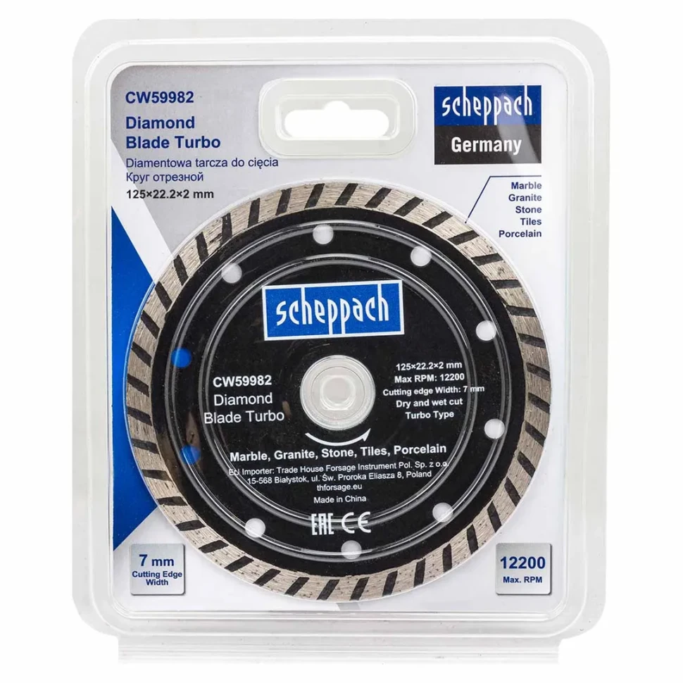 Круг отрезной 125*22,2*2мм  Scheppach Sch-CW59982