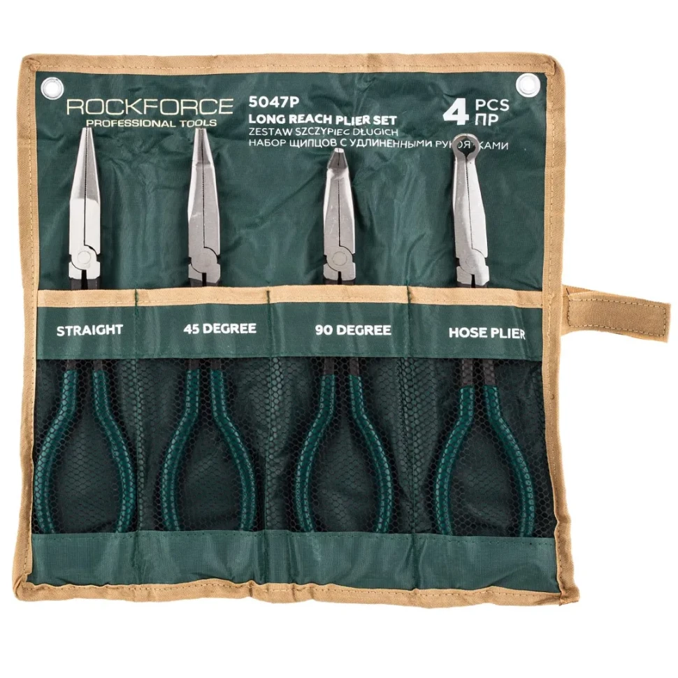 Щипцы с удлиненными рукоятками 285мм, набор 4пр. RockFORCE RF-5047P