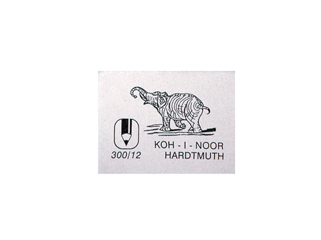 Ластик ELEPHANT  каучук 48x37x16 мм белый,  KOH-I-NOOR 300/12