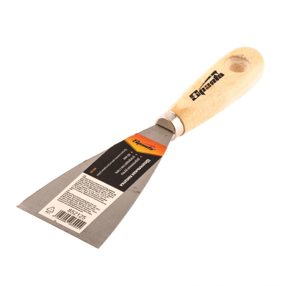 Шпательная лопатка из углеродистой стали, 60 мм, деревянная ручка  ...Sparta 852125