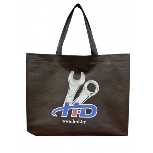 Сумка брендированная из нетканого материала 370*480*100*100 с петлевой ручкой H-D 4810998000625