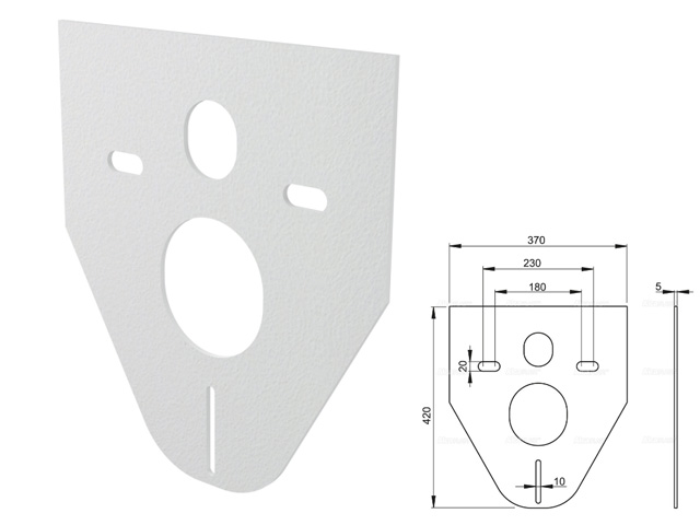 Звукоизоляционная плита для подвесного унитаза и для биде  ...Alcaplast M91-BL-01