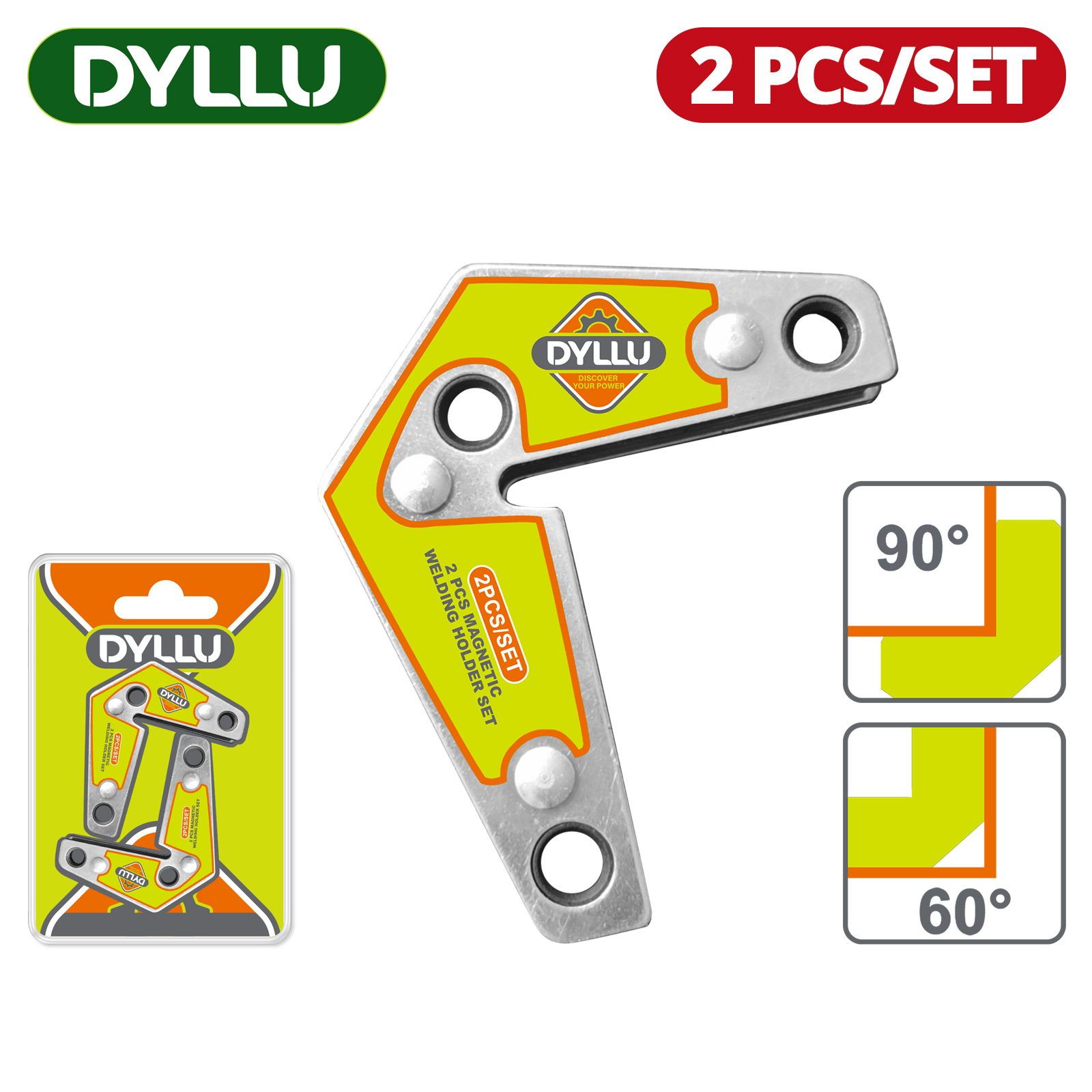 Набор магнитных держателей для сварки 100х75х13 мм DYLLU DTMC4601 (2 шт)