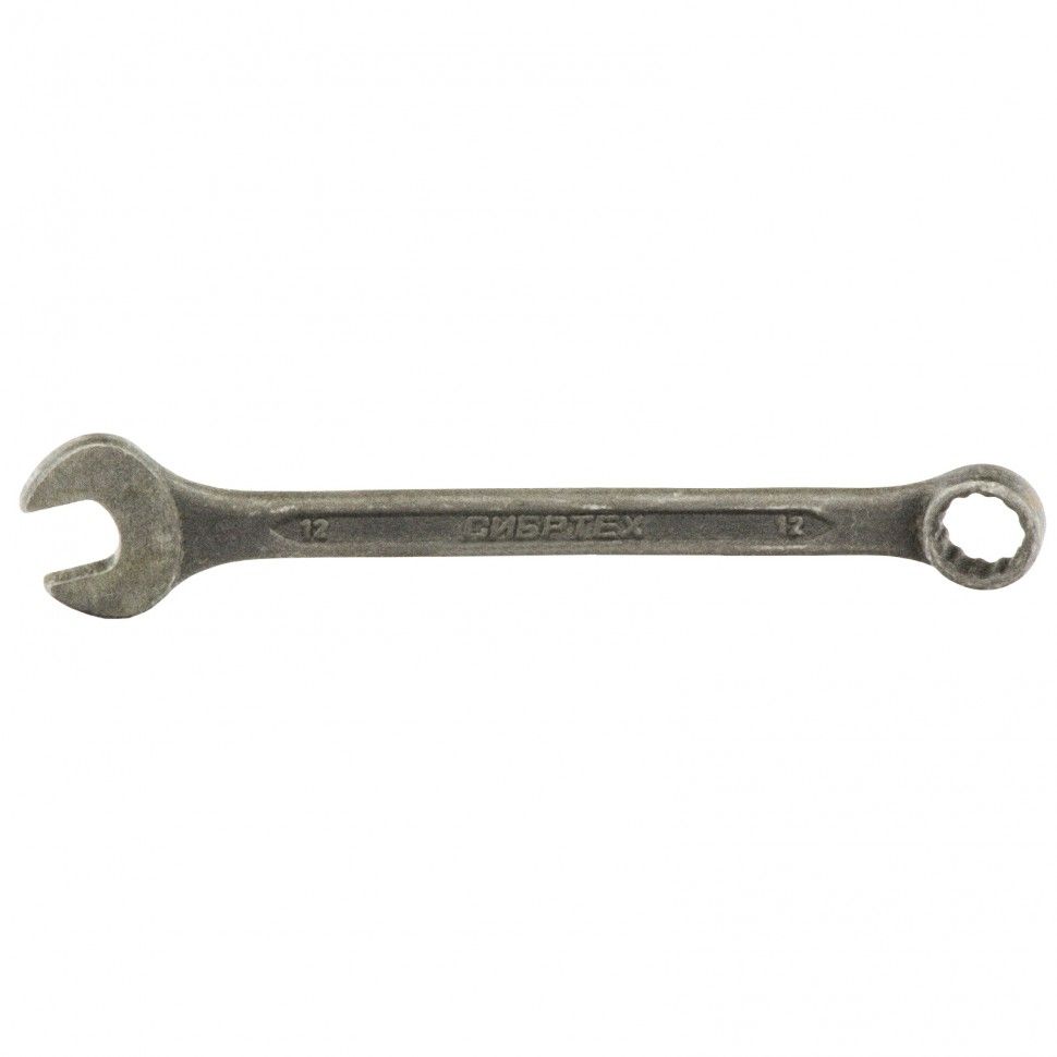 Ключ комбинированый, 12 mm, CrV, фосфатированный, ГОСТ 16983  Сибртех 14907
