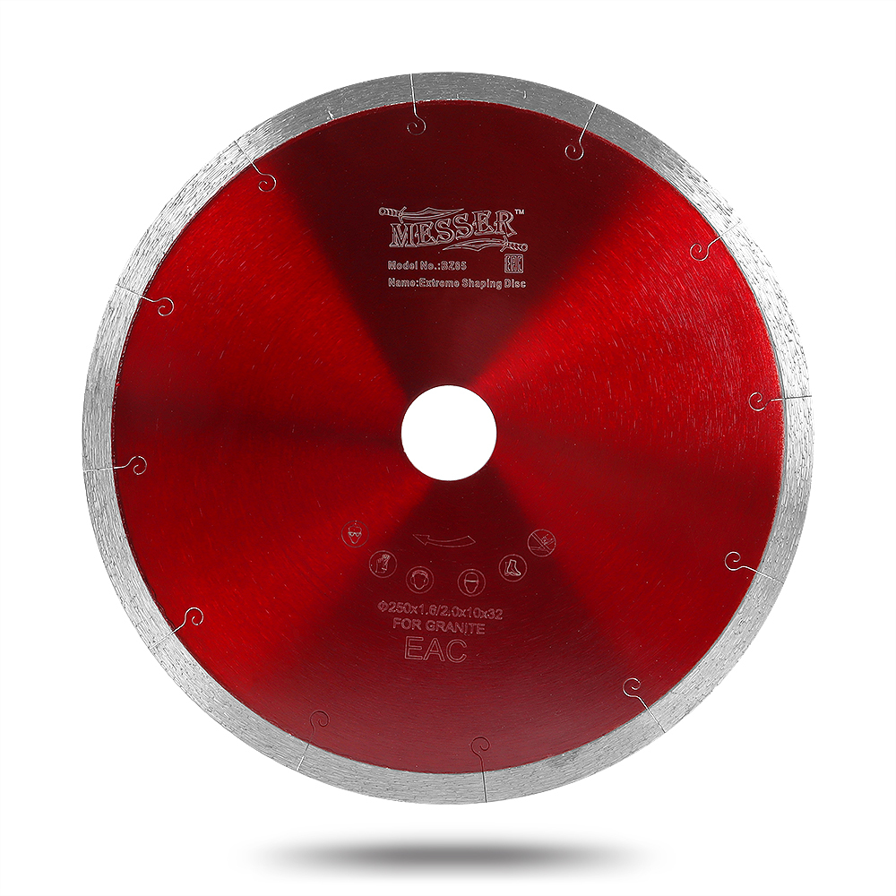 Диск сплошная кромка для резки мрамора G/X-J, мокрый, 250D-2.0T-10W-32/25.4 MESSER 01-34-250