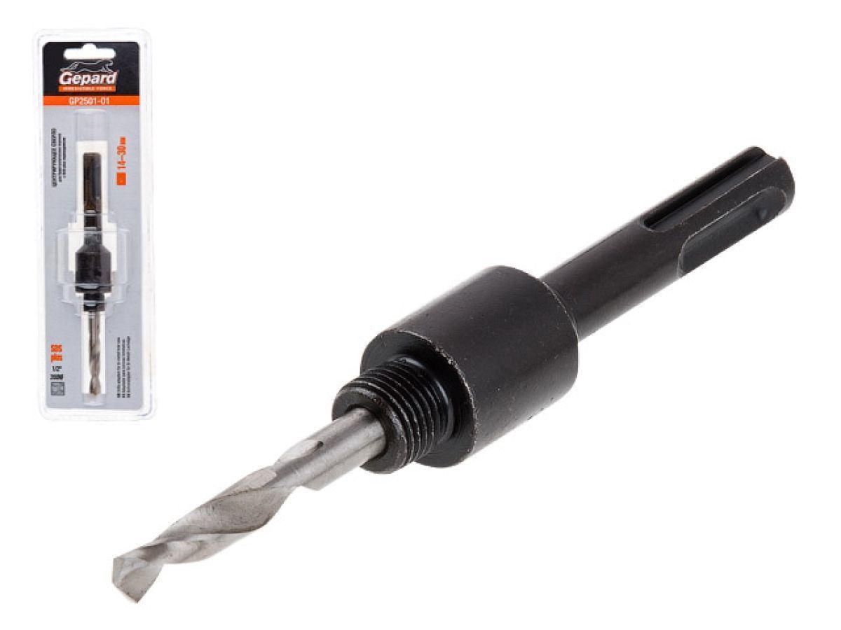 Центр. сверло для биметалл. коронки с SDS-plus переxодн. d14-30mm GEPARD GP2501-01