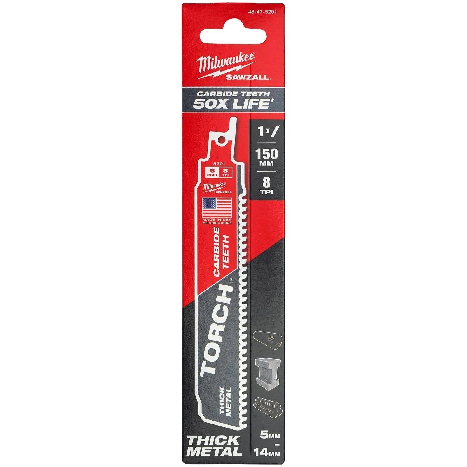 Пильное полотно Heavy Duty TCT Torch по металлу (1 шт / 150 мм) Milwaukee  48475201