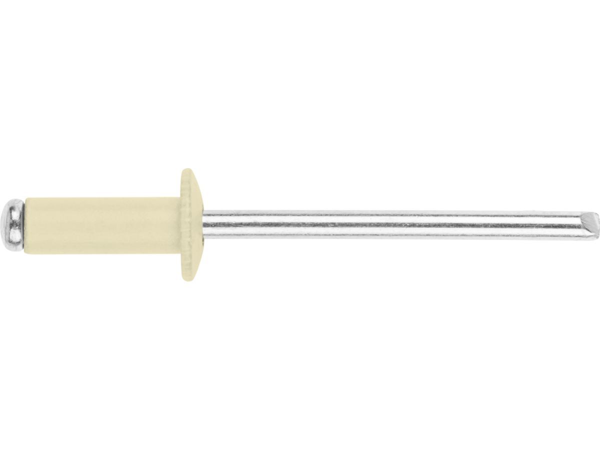 Заклепка вытяжная 3.2х8 mm алюминий/сталь, RAL 1015 (50 шт в зип-локе), светлая слоновая кость STARFIX SMZ1-54826-50
