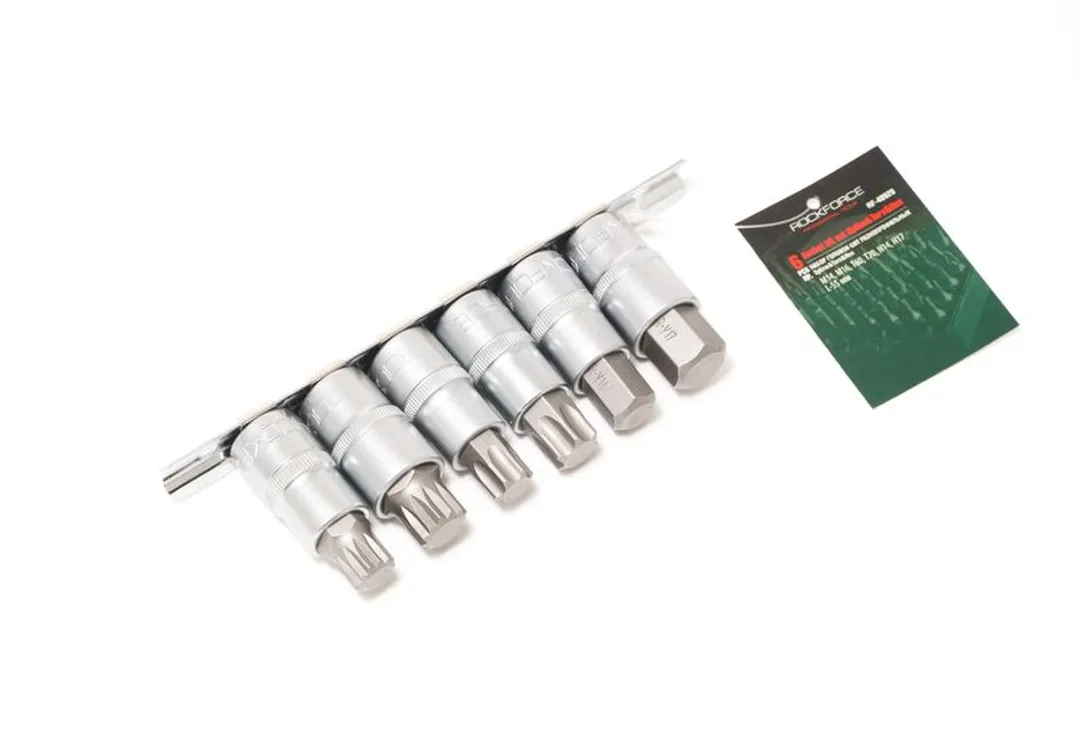 Набор головок-бит Spline, Torx, Hex, 6 пр, на планке Rock FORCE RF-40920