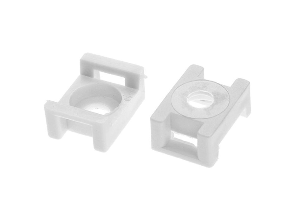 Площадка для хомута-стяжки 16х23 mm усиленная, белая (50 шт в пластиковом контейнере) STARFIX SMP2-51310-50