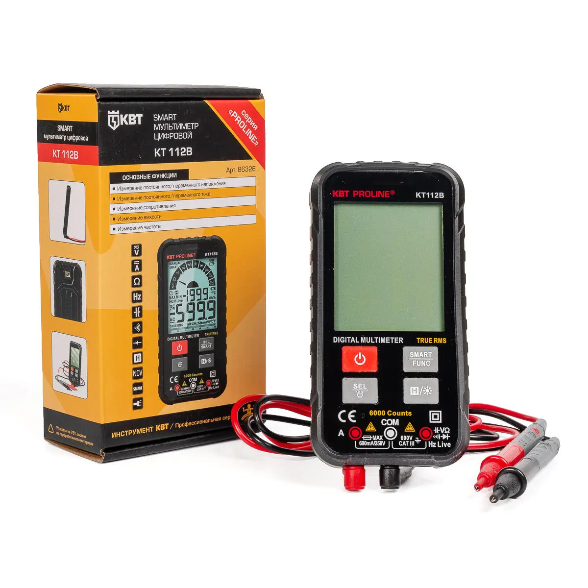 Мультиметр цифровой KT 112В серия PROLINE ()  КВТ 86326