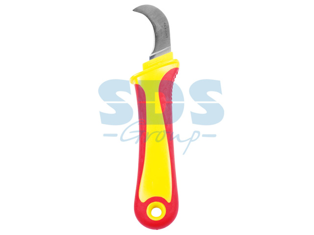 Нож монтажника, нержавеющая сталь, изогнутое лезвие  REXANT 12-4937