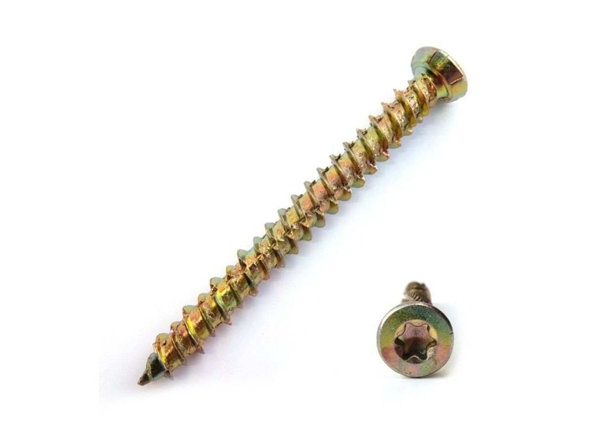 Шуруп по бетону 7.5х202 mm желтый цинк, T30 (5 кг.) STARFIX SMV1-99245-5