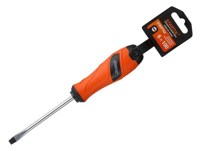 Отвертка "-" 6.0x100mm SL  MASTER (плоская шлицевая SLOTTED) STARTUL ST3053-610