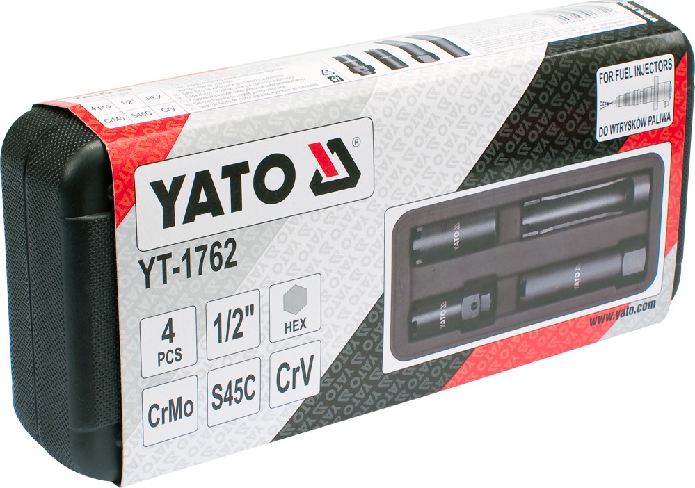 Головки-ключи к форсункам грузовых авто (набор 4шт.) YATO YT-1762