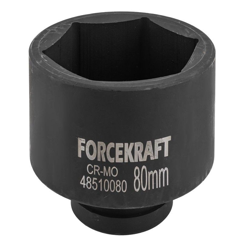 Головка ударная глубокая 1", 80мм (6гр)  FORCEKRAFT FK-48510080