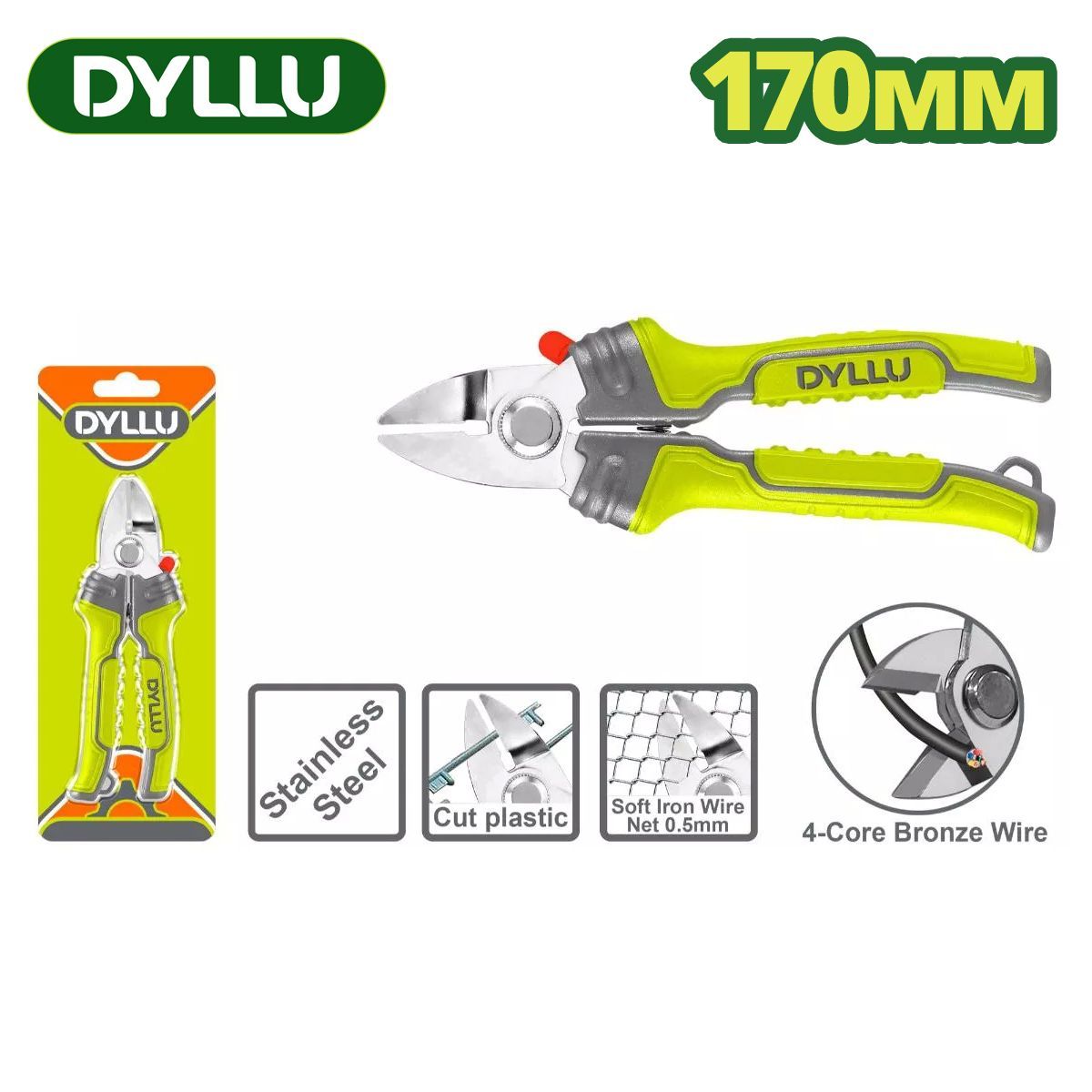 Кусачки бокорезы 170 мм  DYLLU DTSX8605