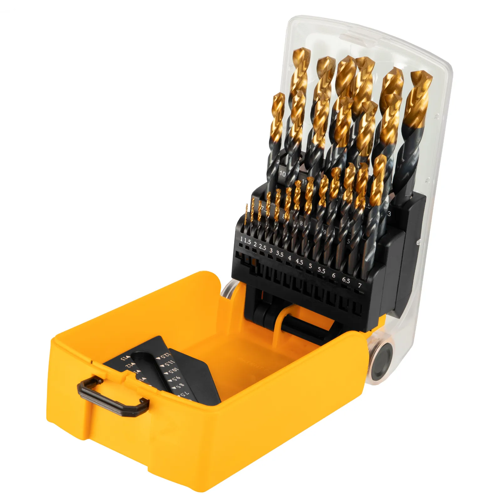 Набор сверл по металлу, 1-13мм, HSS-Tin, Golden Tip, 25шт.  DENZEL 72323