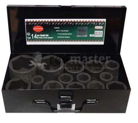 Набор головок ударных 3/4", 6гр, 14пр. (17-50мм) Rock FORCE RF-6141MPB