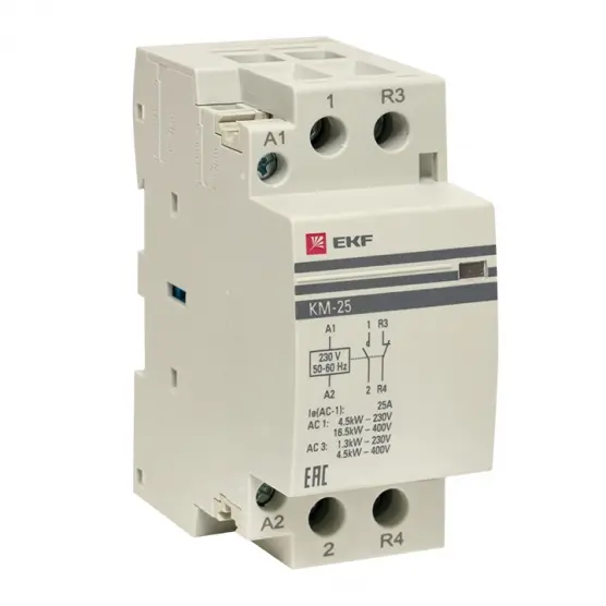 Контактор модульный КМ 25А NО+NC (2 мод.) PROxima EKF km-2-25-11