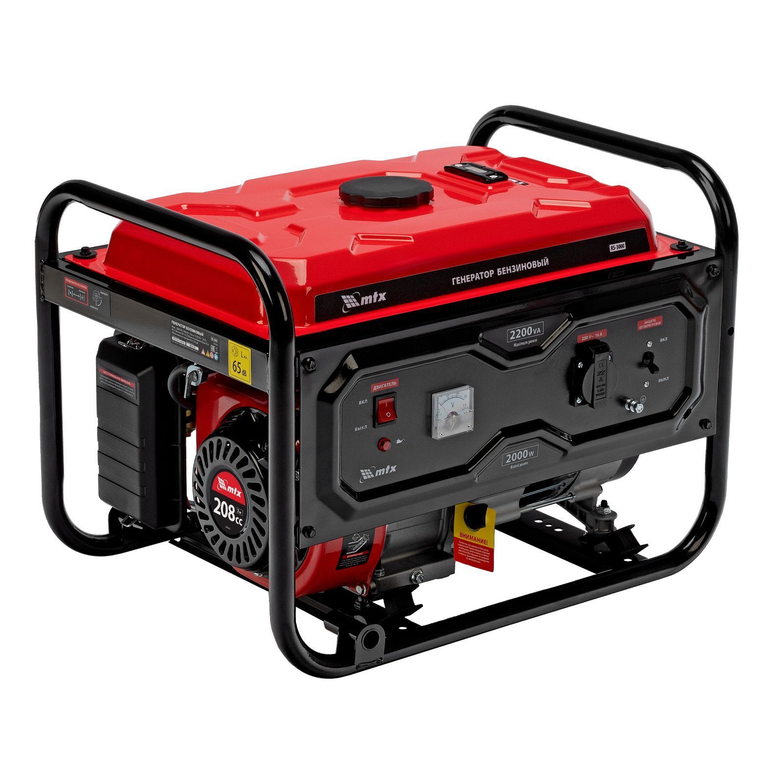 Генератор бензиновый RS-3000, 2,2 кВт, 230В, ручной стартер MTX 946105