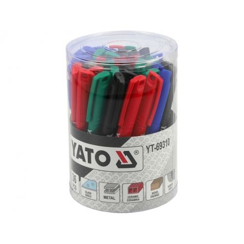Маркеры технические, 36 шт, черный-зеленый-красный-синий YATO YT-69310