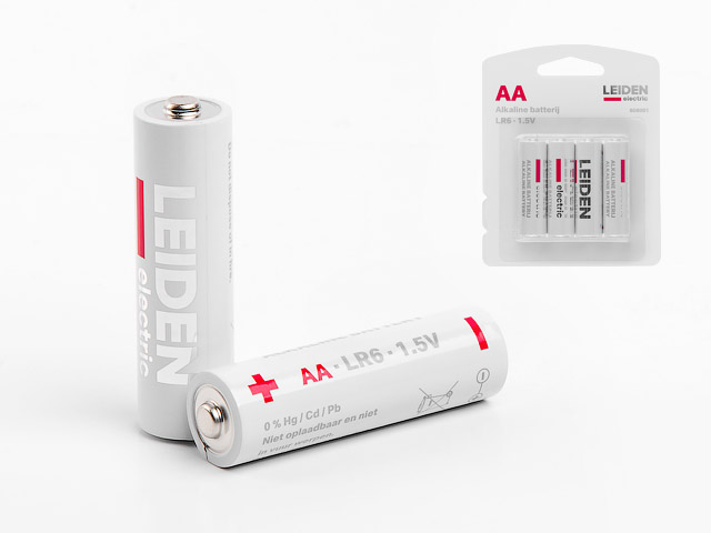 Батарейка AA LR6 1.5V alkaline 4шт.  LEIDEN ELECTRIC 808001
