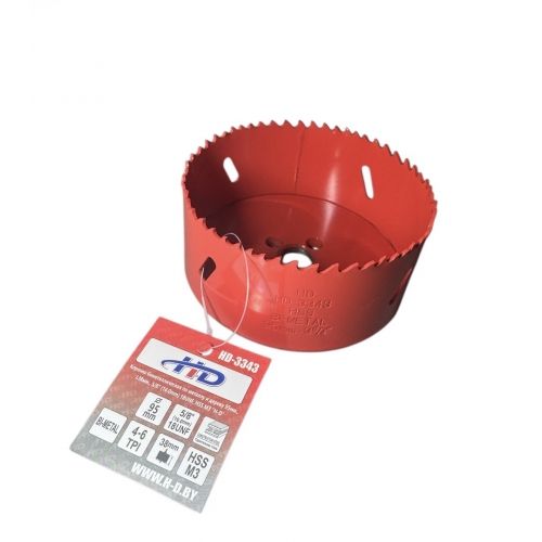 Коронка биметаллическая по металлу и дереву 95мм., L38мм., 5/8"-18UNF, HSS M3 H-D HD-3343