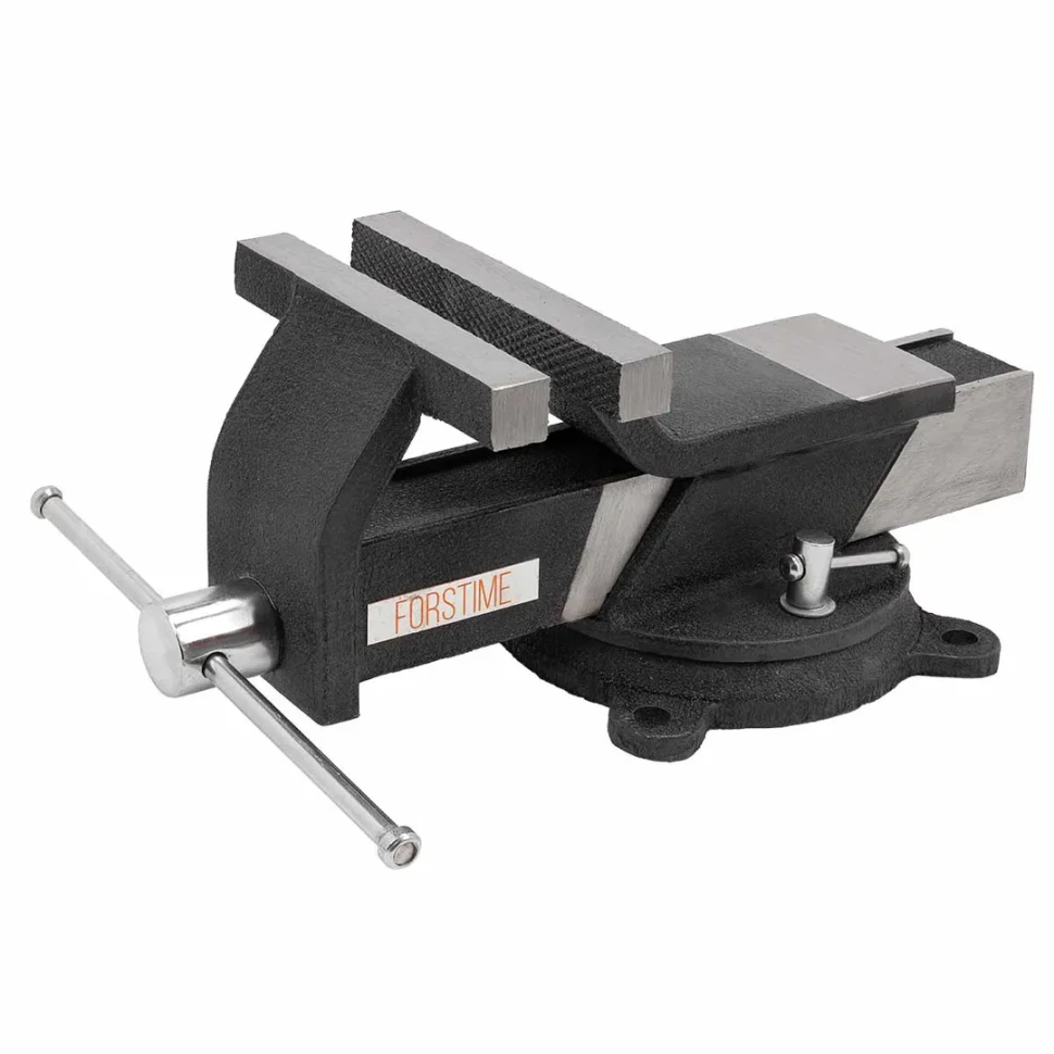 Тиски стальные поворотные с наковальней  6"-150мм  FORSTIME FT-6540806