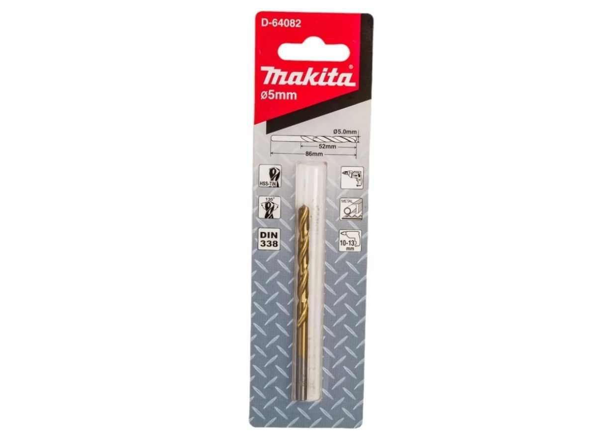 Сверло по металлу ц/х 5.0х52х86 мм HSS-TiN Economy MAKITA D-64082