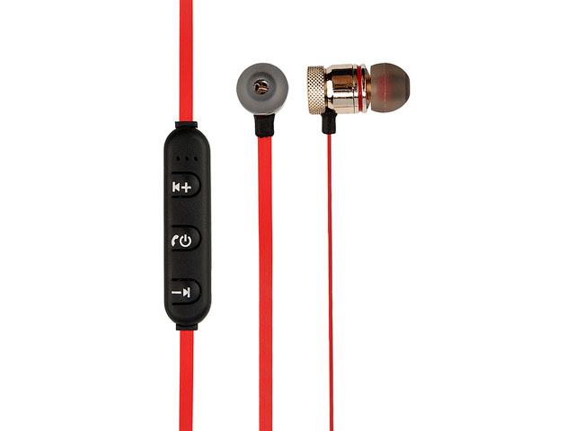 Наушники Bluetooth Sports с микрофоном плоский шнур  REXANT 18-2033-9