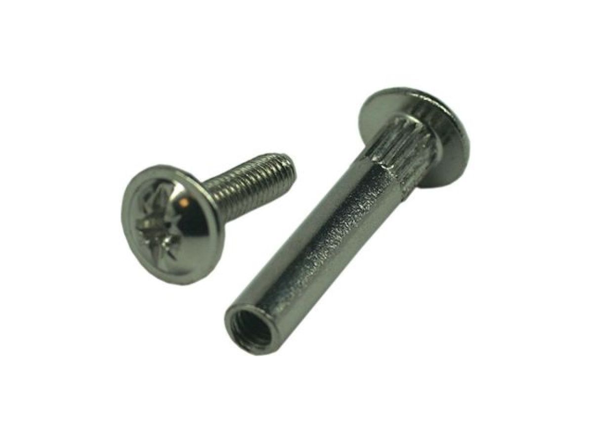 Винт-стяжка мебельный М6х29 mm никелированный (10 шт в зип-локе) STARFIX SMZ1-87264-10