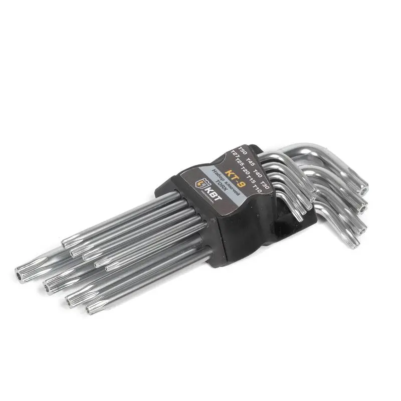 Набор ключей TORX КТ-9 (Т10-Т50) серия KBT-PROFESSIONAL ()  КВТ 79202