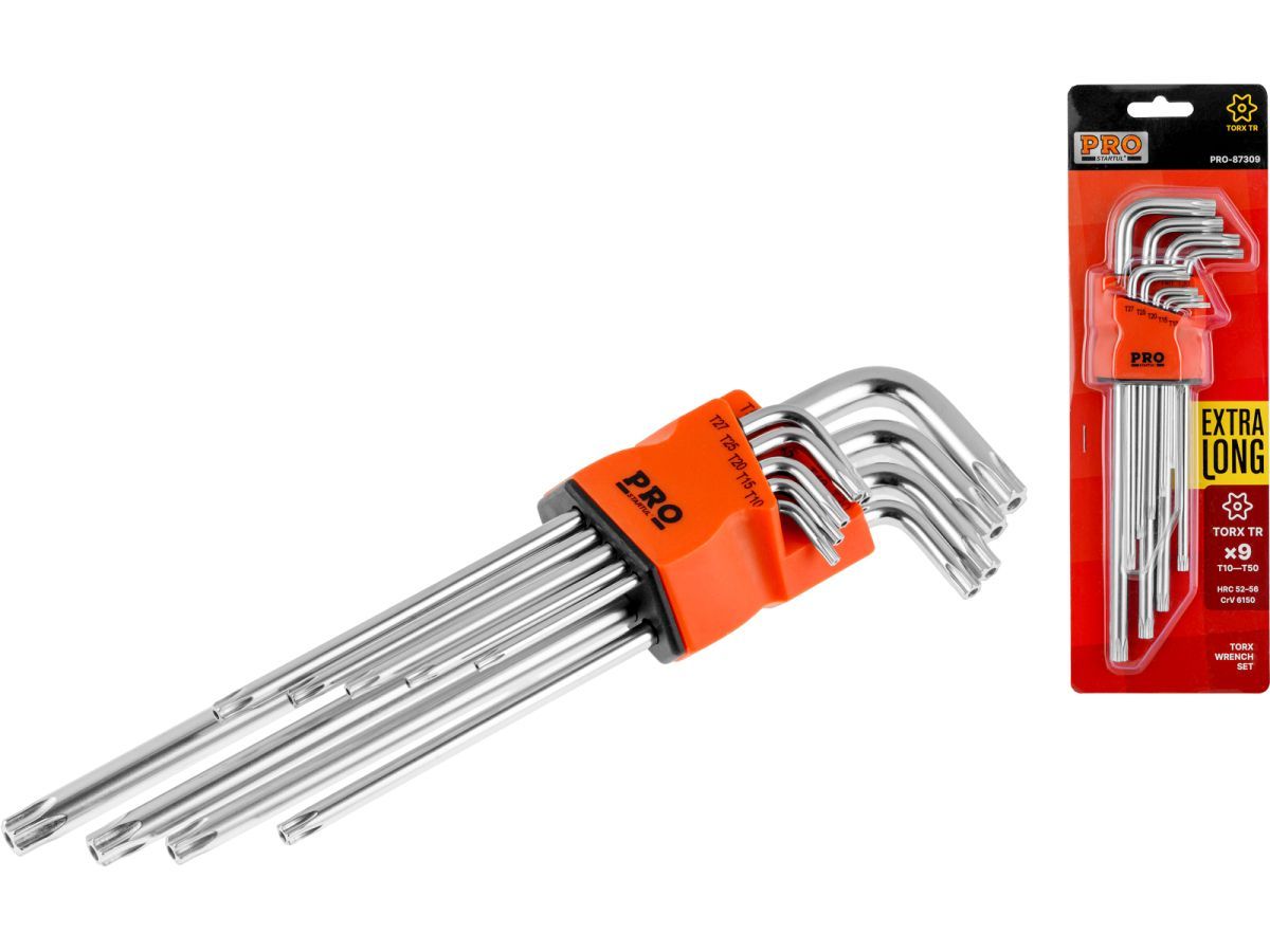 Набор ключей Torx T10-T50 9шт экстрадлинных  (PRO-87309) PRO STARTUL PRO-87309