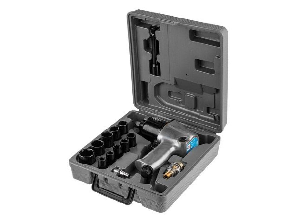 Пневмогайковерт 1/2", 580 Нм, с лубрикатором и головками DGM DTW-7012
