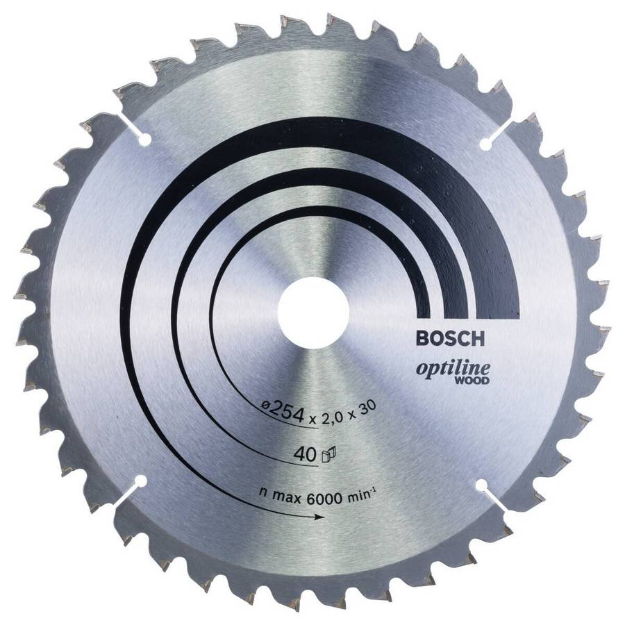 Диск пильный 254х2.0х30 мм Z40 Optiline Wood BOSCH 2.608.640.435