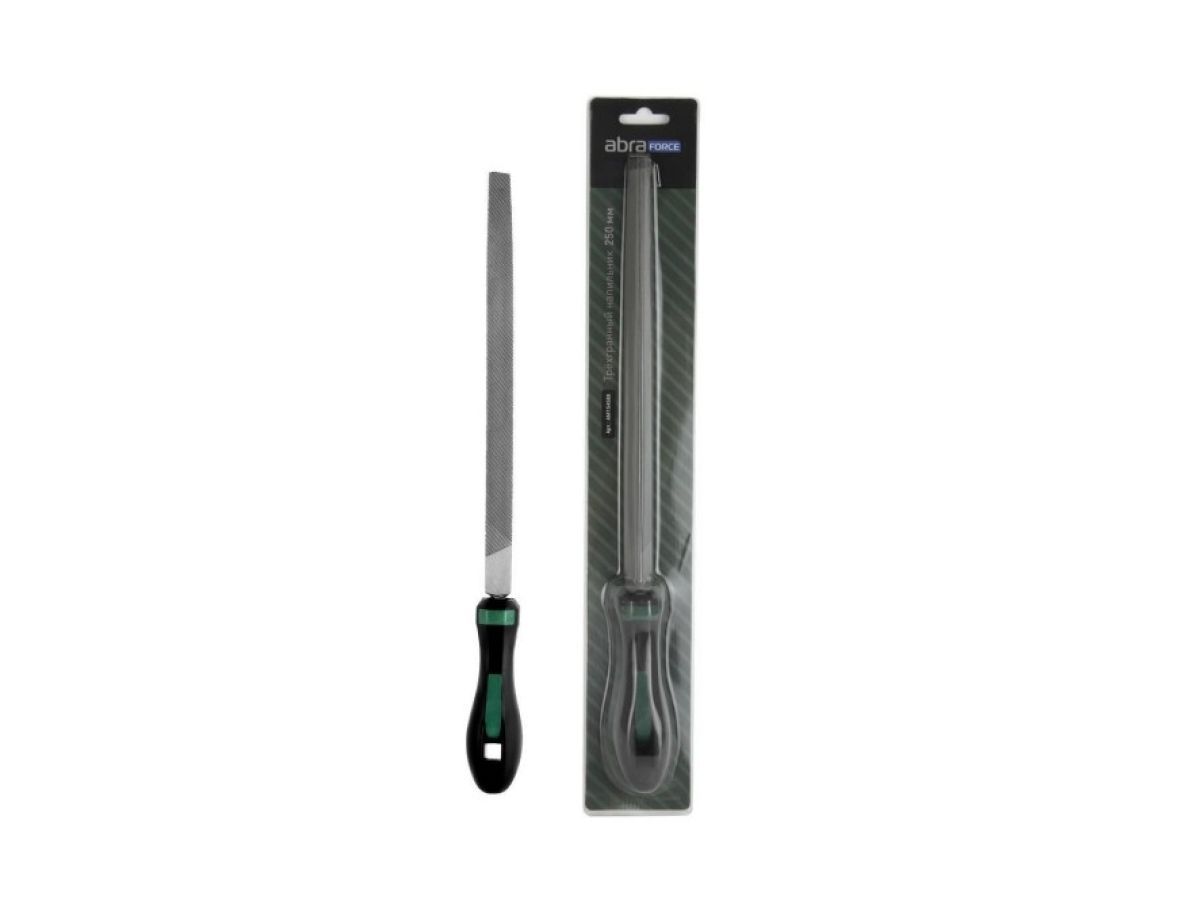 Напильник трёхгранный с рукояткой 250 мм насечка 2 BFF10 ABRAforce AM154588